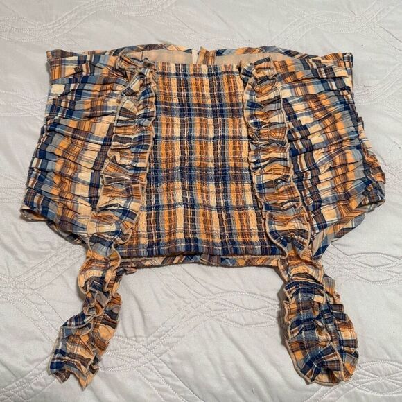 Verb by Pallavi Singhee Ruffled Plaid Tank Clasp Front L - Picture 4 of 4